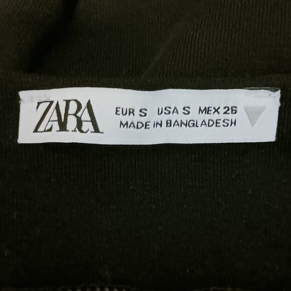 2 Zara Bodycon Dresses Size S Black Spaghetti Strap/White Off-the-Shoulder - Picture 4 of 16